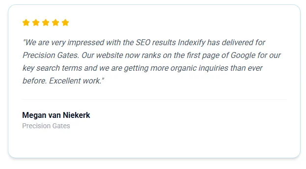 Precision Gates — Google review of Fortune Design