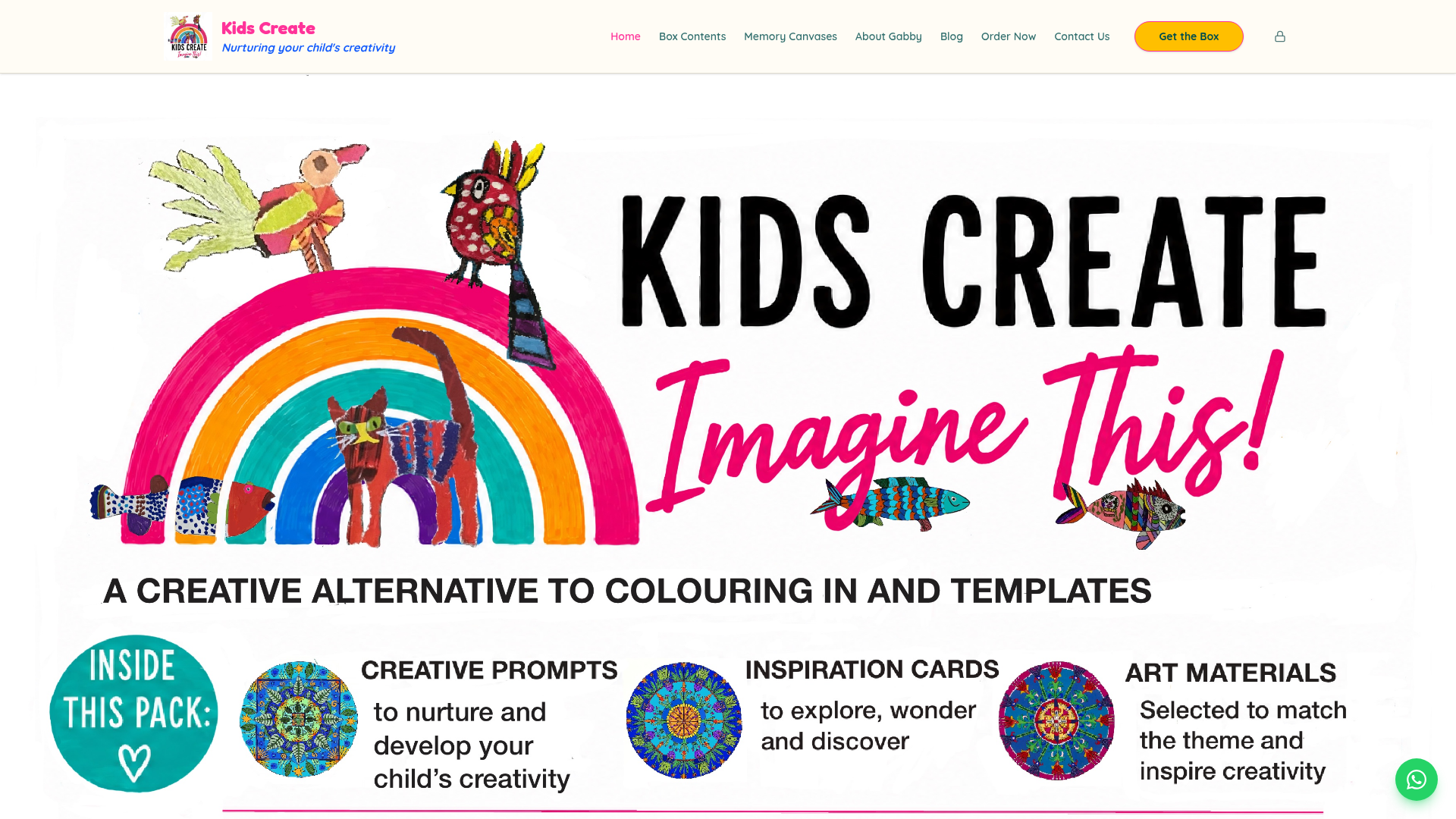Kids Create website project