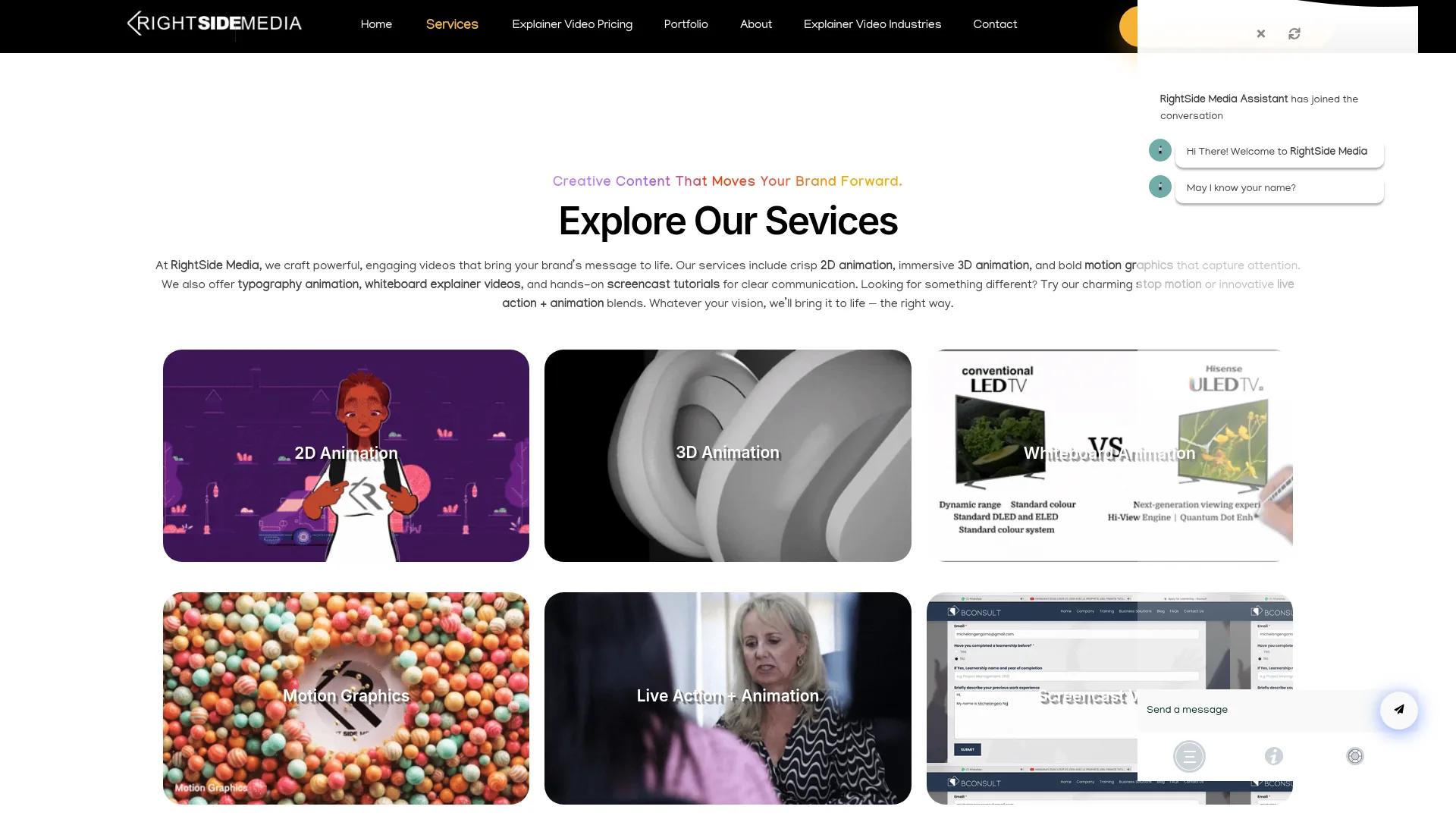 Rightside Media website screenshot